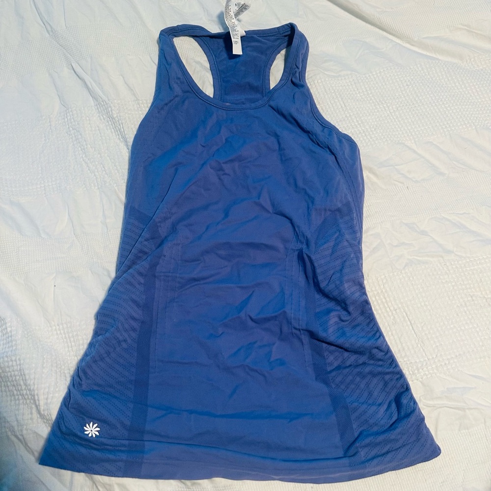 Athleta Blue Fitted Sleeveless Tank Top